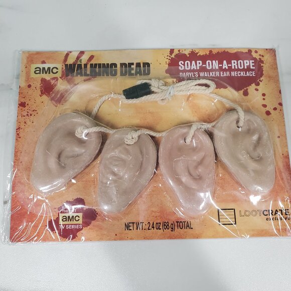 2015 THE WALKING DEAD, SOAP ON A ROPE EAR NECKLACE, STILL SEALED!!! - Picture 1 of 1